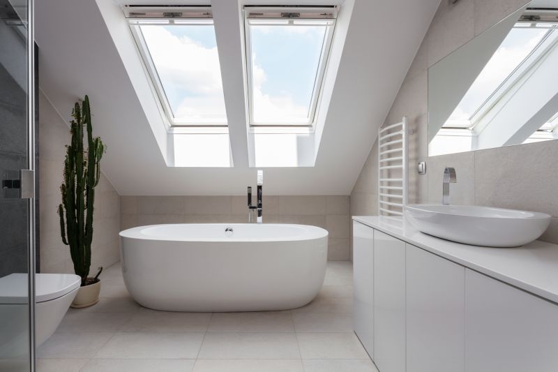 Luxurious Bathroom with Skylight